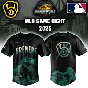 Milwaukee Brewers x Jurassic World Baseball Colab Editons Limited Jersey