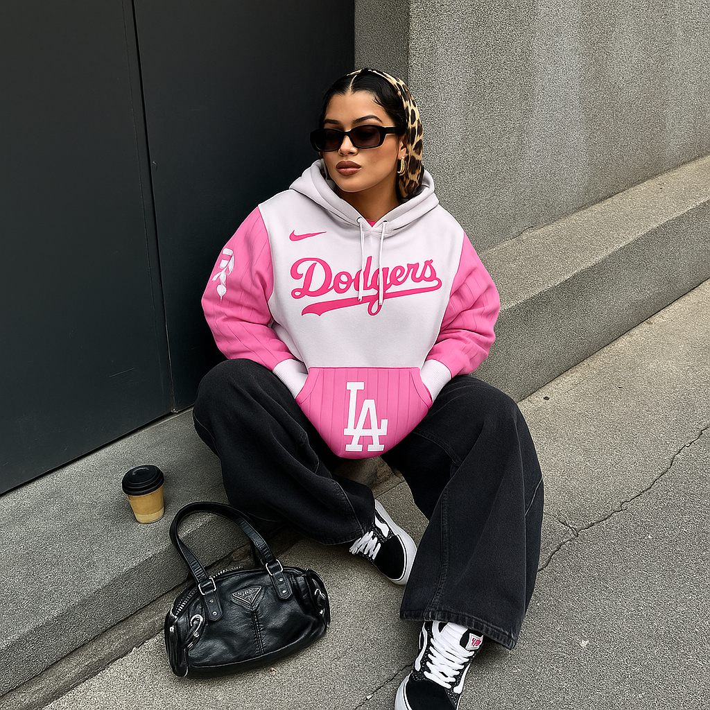 Dodgers Pink Hoodie