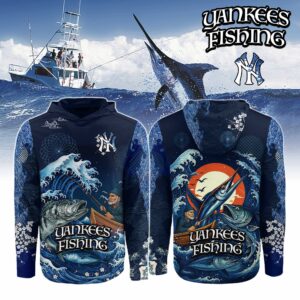 New York Yankees MLB x Wave Hunter Fishing Limited Edition Long Sleeve Hoodie