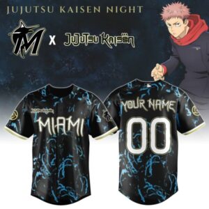 Miami Marlins MLB x Jujutsu Kaisen Night Jersey Limited Edition