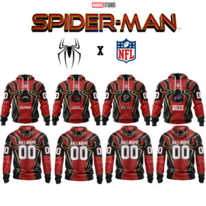 NFL x Spider Man Far From Home Collaboration Hoodies