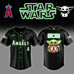 Los Angeles Angels x Stars Grogu Vader Night Baseball Jersey Editions Limited