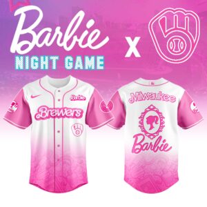 Milwaukee Brewers MLB x Barbie Night Game Jersey Limited Edition