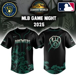 Milwaukee Brewers x Jurassic World Baseball Jersey Colab Editons Limited