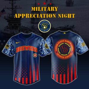 Milwaukee Brewers MLB x Army Military Appreciation Night Jersey V3