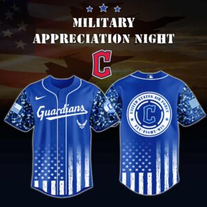 Cleveland Guardians MLB x Military Appreciation (Army, Navy, USAF, USMC, USCG) Night Jersey V3
