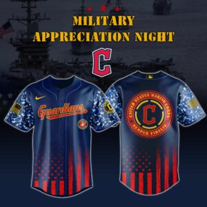 Cleveland Guardians MLB x Military Appreciation (Army, Navy, USAF, USMC, USCG) Night Jersey V2
