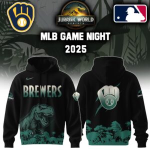 Milwaukee Brewers x Jurassic World Baseball Colab Editons Limited Hoodie