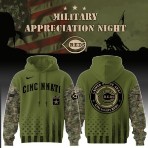 Cincinnati Reds x MLB x Army Military Appreciation Night Hoodie