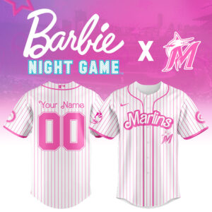 Miami Marlins MLB x Barbie Night Game Personalized Custom Jersey