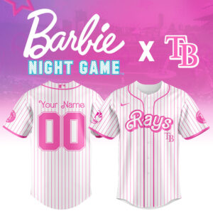 Tampa Bay Rays MLB x Barbie Night Game Personalized Custom Jersey