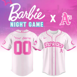 Oakland Athletics MLB x Barbie Night Game Personalized Custom Jersey
