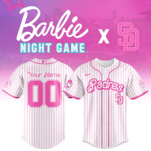 San Diego Padres MLB x Barbie Night Game Personalized Custom Jersey