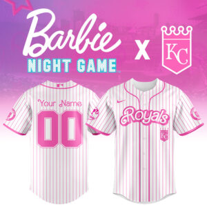 Kansas City Royals MLB x Barbie Night Game Personalized Custom Jersey