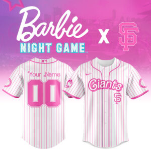 San Francisco Giants MLB x Barbie Night Game Personalized Custom Jersey