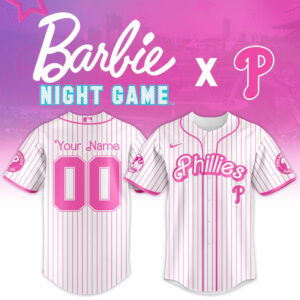 Philadelphia Phillies MLB x Barbie Night Game Personalized Custom Jersey