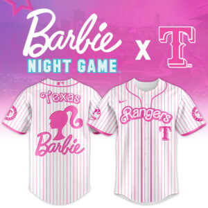 Texas Rangers MLB x Barbie Night Game Limited Edition Jersey