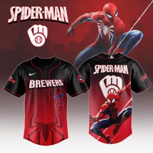 Milwaukee Brewers x Spider Man Game Night Special Edition Jersey