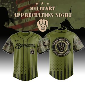 Milwaukee Brewers MLB x Army Military Appreciation Night Jersey Editions Limited