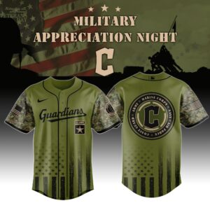 Cleveland Guardians MLB x Military Appreciation (Army, Navy, USAF, USMC, USCG) Night Jersey Editions Limited