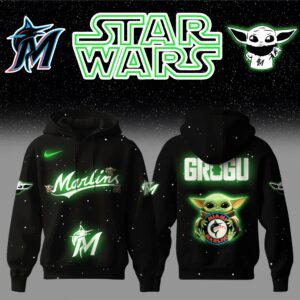 Miami Marlins x Stars Wars Baby Yoda Game Night Hoodie Editions Limited