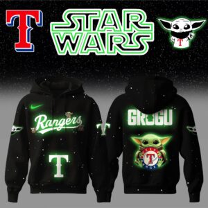 Texas Rangers x Stars Wars Baby Yoda Game Night Hoodie Editions Limited