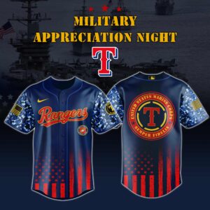 Texas Rangers MLB x Military Appreciation Night (Army, Navy, USAF, USMC, USCG) Jersey V1