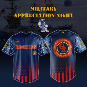 Colorado Rockies MLB x Navy Military Appreciation Night Jersey V2