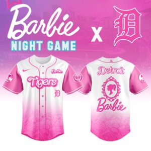 Detroit Tigers MLB x Barbie Night Game Limited Edition Jersey 2025 v2