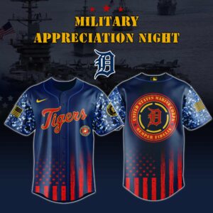 Detroit Tigers MLB x Military Appreciation Night (Army, Navy, USAF, USMC, USCG) Jersey V2