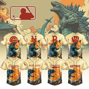 MLB x Godzilla Collaboration Jersey Select Your Team Edition