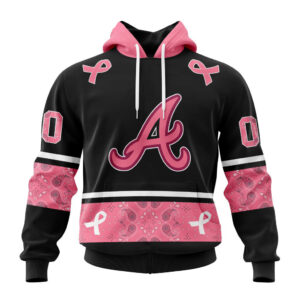 Atlanta Braves MLB In Classic Style With Paisley In October We Wear Pink Breast Cancer Hoodie