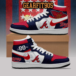 Atlanta Braves MLB Personalized Air Jordan 1 Shoes