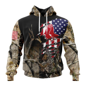Boston Red Sox MLB Special Camo Realtree Hunting Hoodie