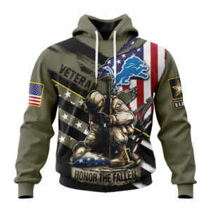 Detroit Lions NFL Veterans Honor The Fallen Hoodies