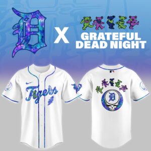 Detroit Tigers Grateful Dead Night Game Jersey