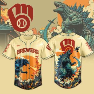Milwaukee Brewers Special Godzilla Limited Edition Jersey
