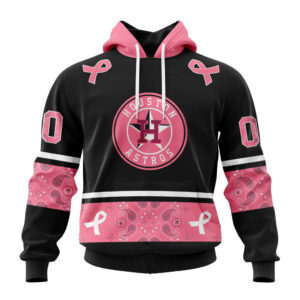 Houston Astros MLB In Classic Style With Paisley In October We Wear Pink Breast Cancer Hoodie