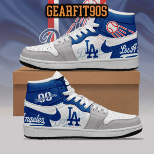 Los Angeles Dodgers MLB Personalized Air Jordan 1 Shoes