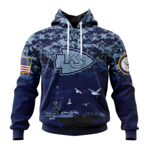 NFL Kansas City Chiefs Honor US Navy Veterans Hoodies