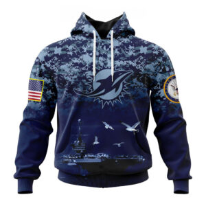 NFL Miami Dolphins Honor US Navy Veterans Hoodies