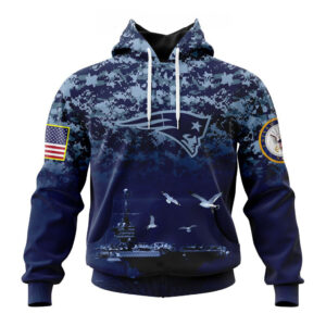 NFL New England Patriots Honor US Navy Veterans Hoodies