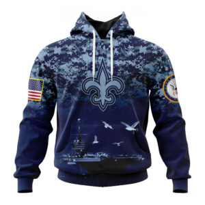 NFL New Orleans Saints Honor US Navy Veterans Hoodies
