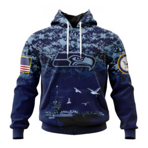 NFL Seattle Seahawks Honor US Navy Veterans Hoodies