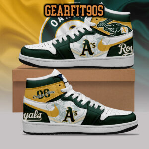 Oakland Athletics MLB Personalized Air Jordan 1 Shoes