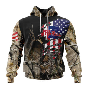 Philadelphia Phillies MLB Special Camo Realtree Hunting Hoodie