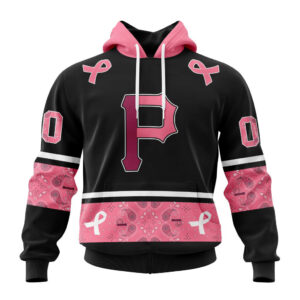 Pittsburgh Pirates MLB In Classic Style With Paisley In October We Wear Pink Breast Cancer Hoodie