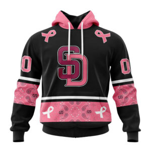 San Diego Padres MLB In Classic Style With Paisley In October We Wear Pink Breast Cancer Hoodie