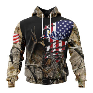 Tampa Bay Rays MLB Special Camo Realtree Hunting Hoodie