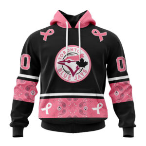 Toronto Blue Jays MLB In Classic Style With Paisley In October We Wear Pink Breast Cancer Hoodie